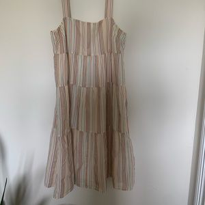 Madewell colorful stripe midi dress